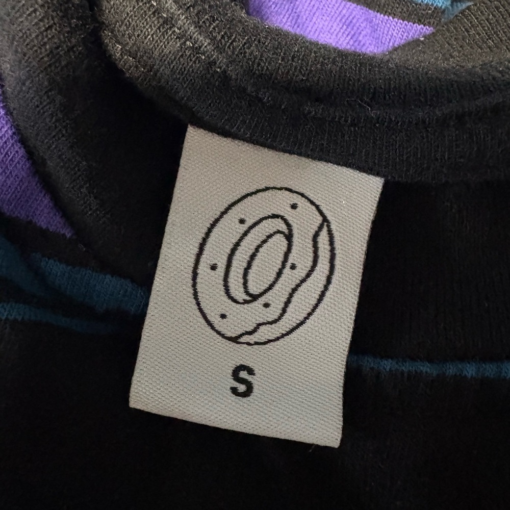 Odd Future Collegiate Logo Stripe Knit T-Shirt men’s size small short sleeve tee - Picture 3 of 4